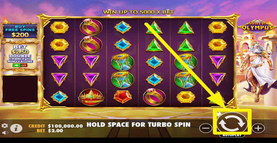 Gates Of Olympus Pachi Spin Button