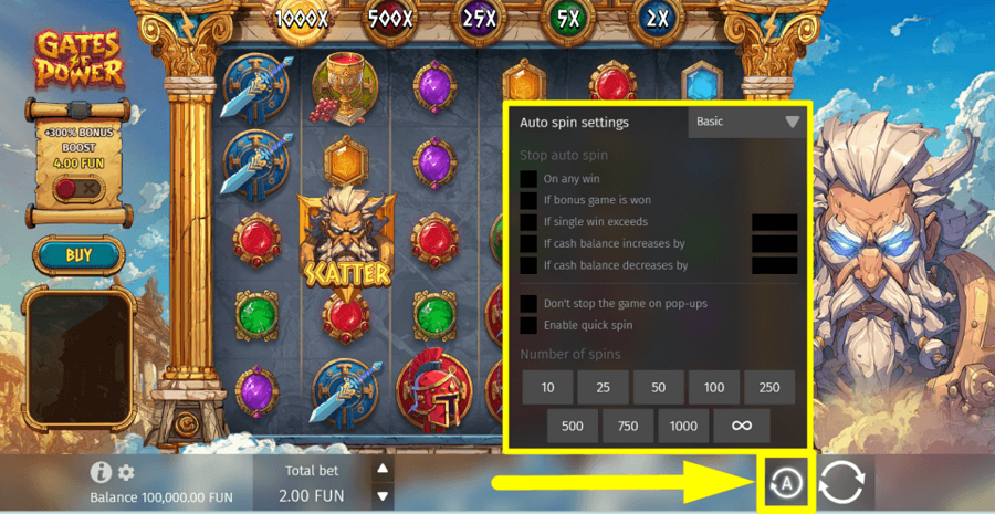 Gates Of Power Autoplay Feature