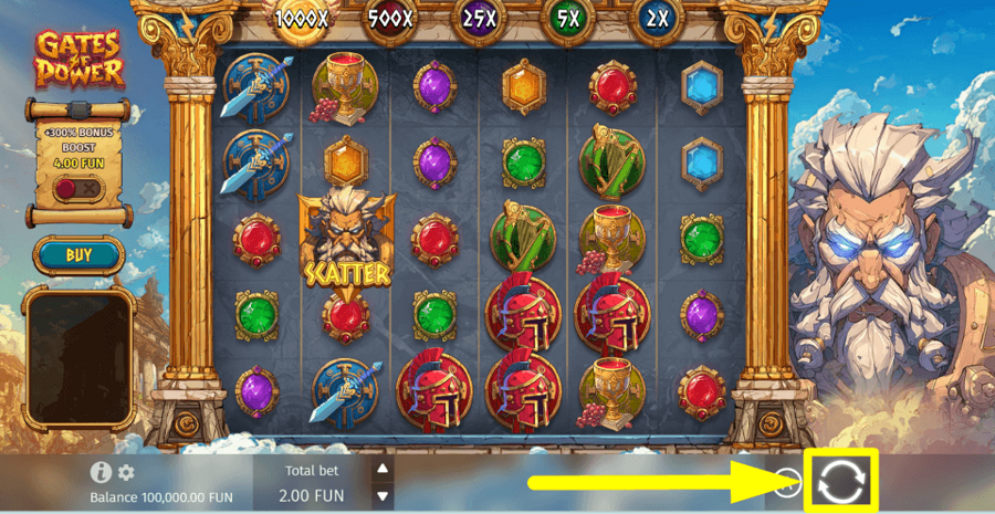 Gates Of Power Spin Button