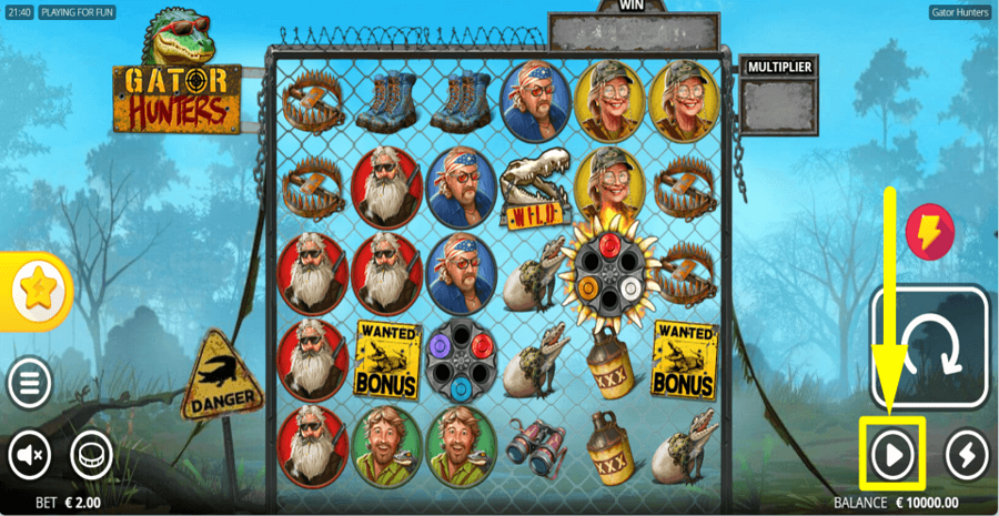 Gator Hunters Autoplay Feature