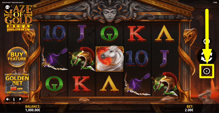 Gaze Of Gold Mega Hold And Win Bet Value
