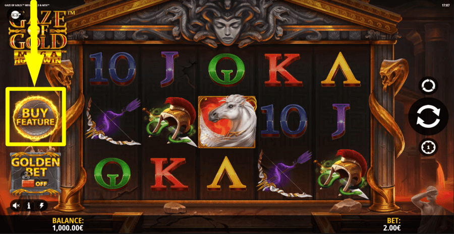 Gaze Of Gold Mega Hold And Win Buy Feature