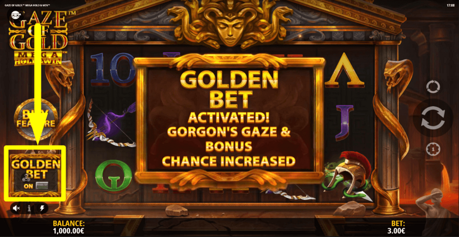 Gaze Of Gold Mega Hold And Win Golden Bet Feature