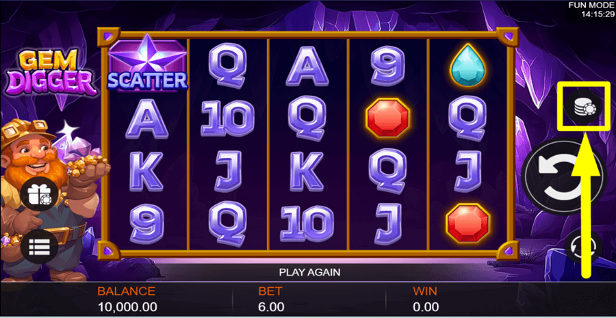 Gem Digger Bet Value