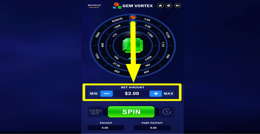 Gem Vortex Bet Value
