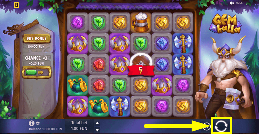 Gemhalla Spin Button