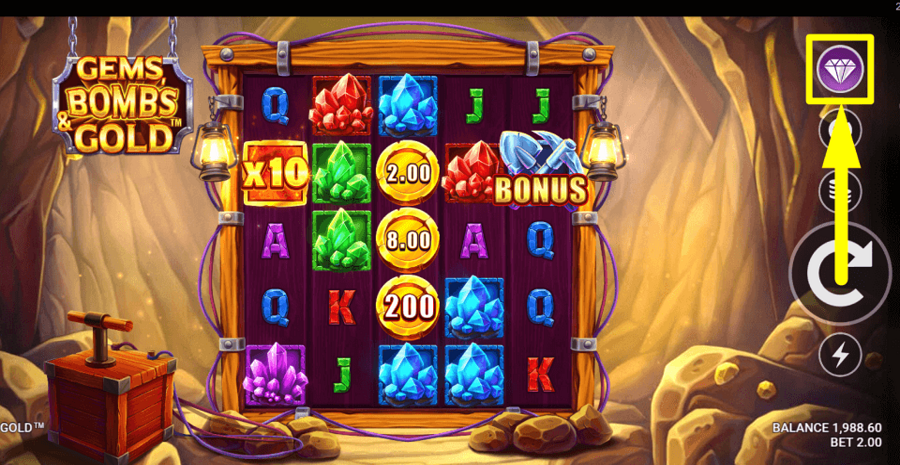 Gems Bombs And Gold Buy Feature
