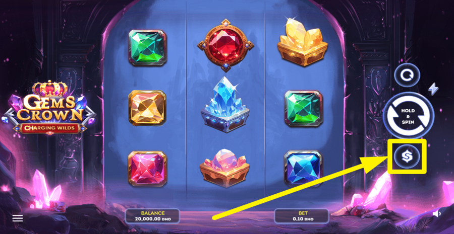 Gems Crown Charging Wilds Adjust Bet