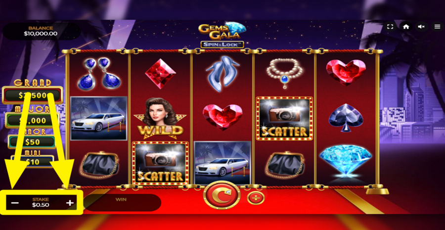 Gems Gala Spin And Lock Adjust Bet