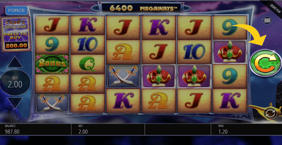 Genie Jackpots Megaways Spin