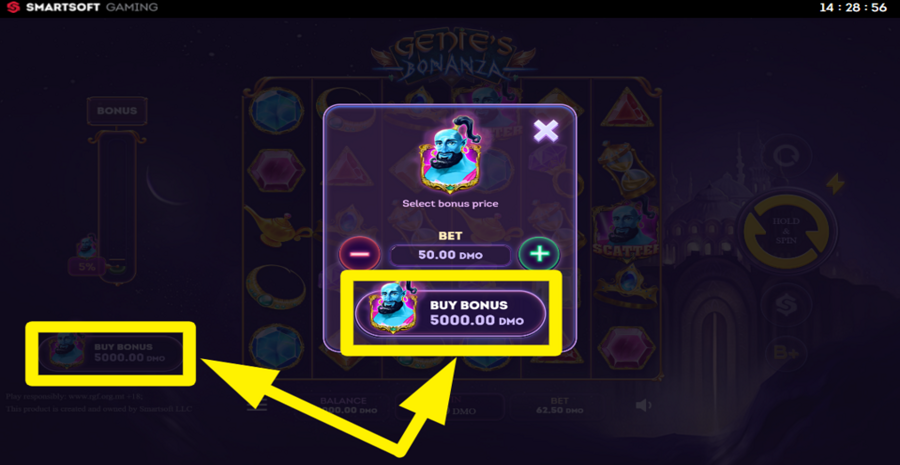 Genies Bonanza Buy Bonus