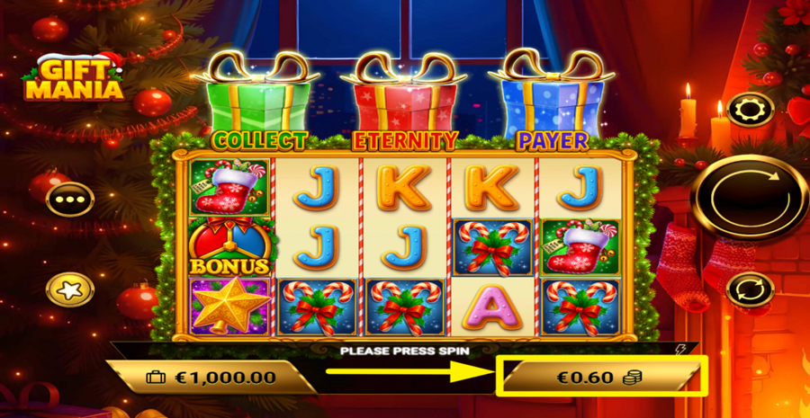 Gift Mania Adjust Bet