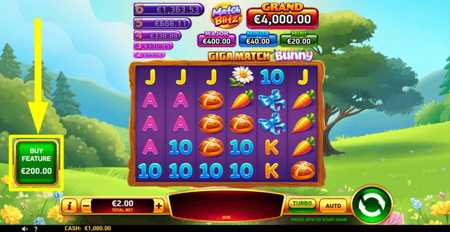 Giga Match Bunny Buy Feature