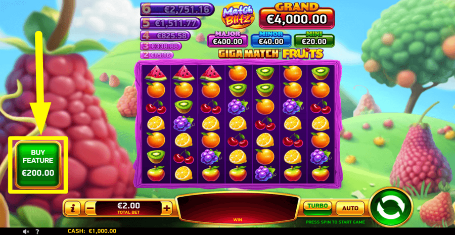 Giga Match Fruits Buy Feature