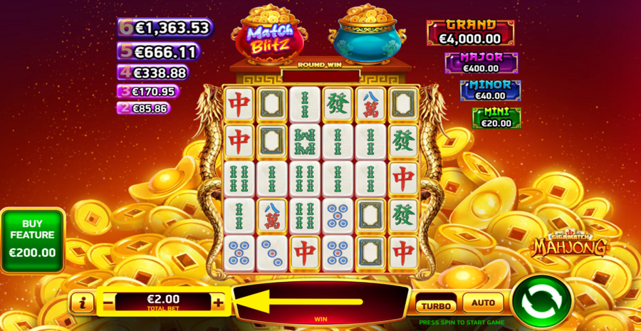 Giga Match Mahjong Adjust Bet