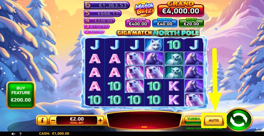 Giga Match North Pole Autoplay Feature