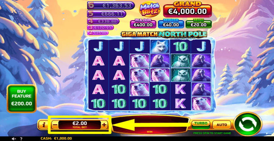 Giga Match North Pole Bet Value
