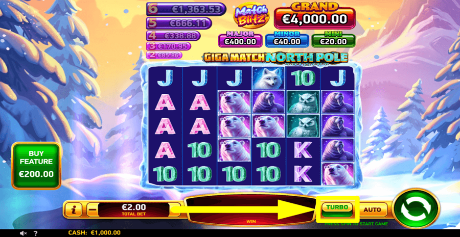 Giga Match North Pole Turbo Feature