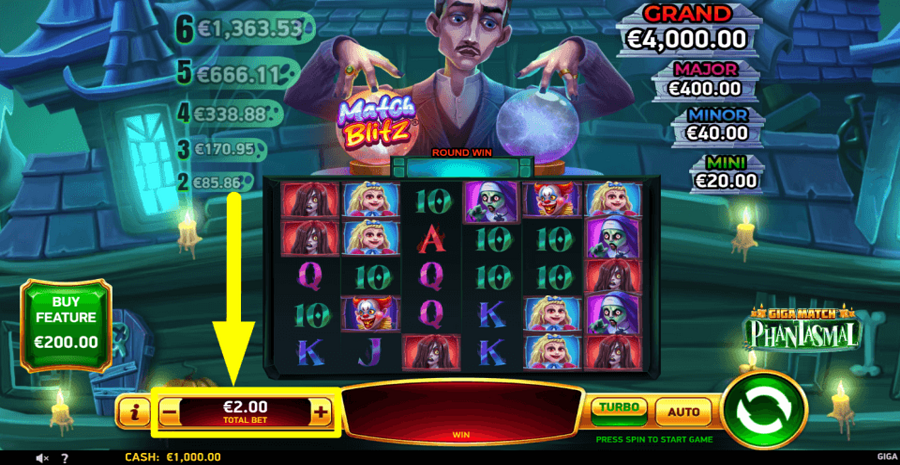 Giga Match Phantasmal Bet Value