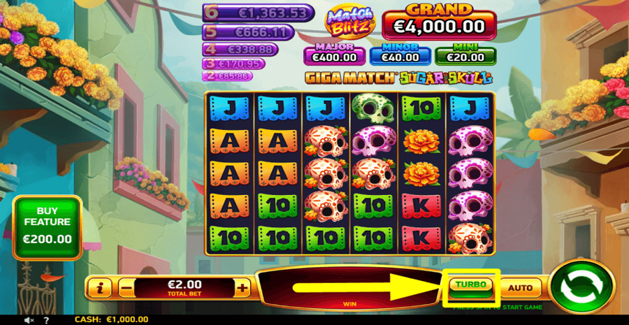 Giga Match Sugar Skull Turbo Feature