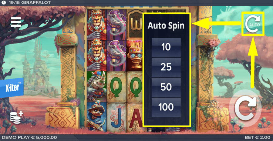 Giraffalot Autoplay Feature