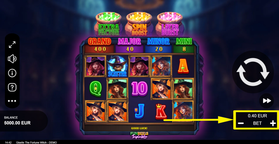 Giselle The Fortune Witch Adjust Bet