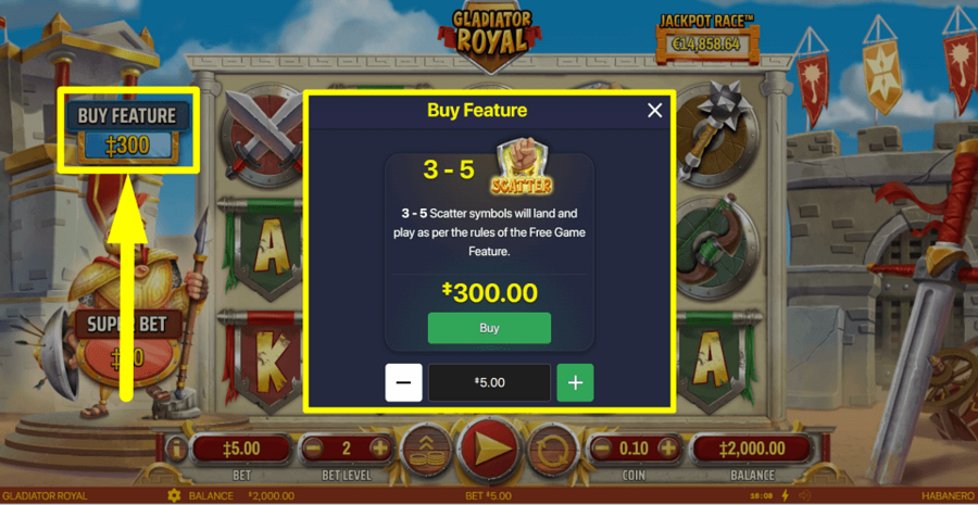 Gladiator Royal Buy Feature