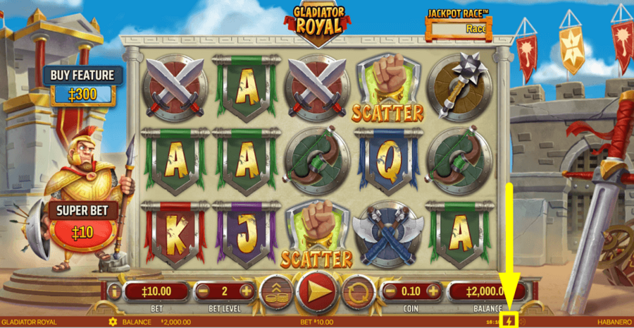 Gladiator Royal Turbo Feature