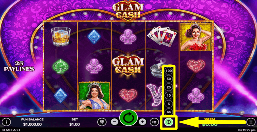 Glam Cash Autoplay Feature
