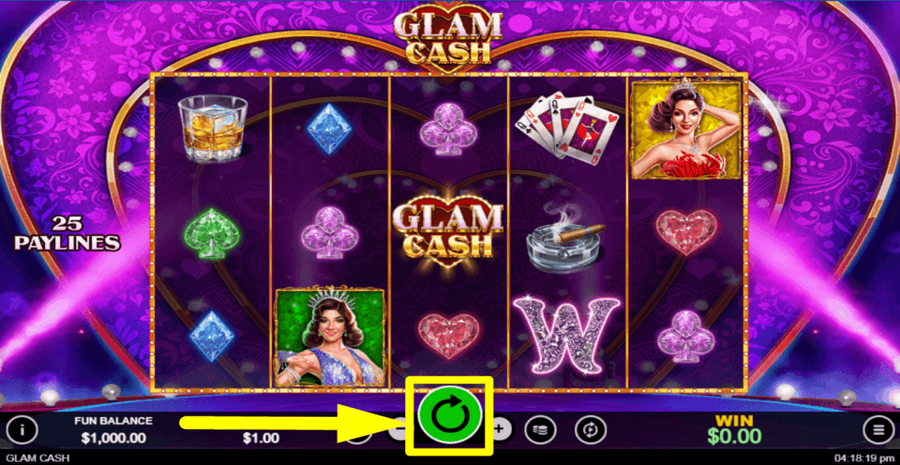 Glam Cash Spin Button