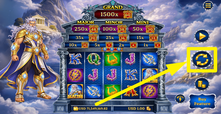Glory Of Olympus Zeus Hold And Conquer Spin