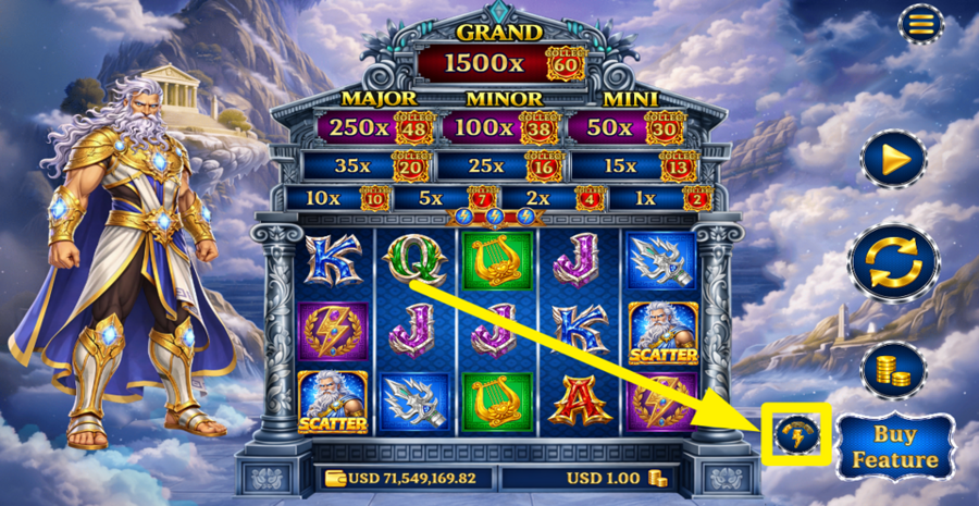 Glory Of Olympus Zeus Hold And Conquer Turbo