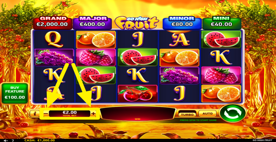 Go High Fruit Adjust Bet
