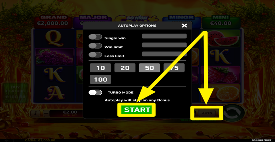 Go High Fruit Autoplay