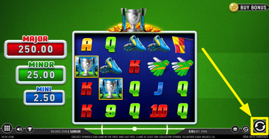 Goal Blitz Shootout Spin