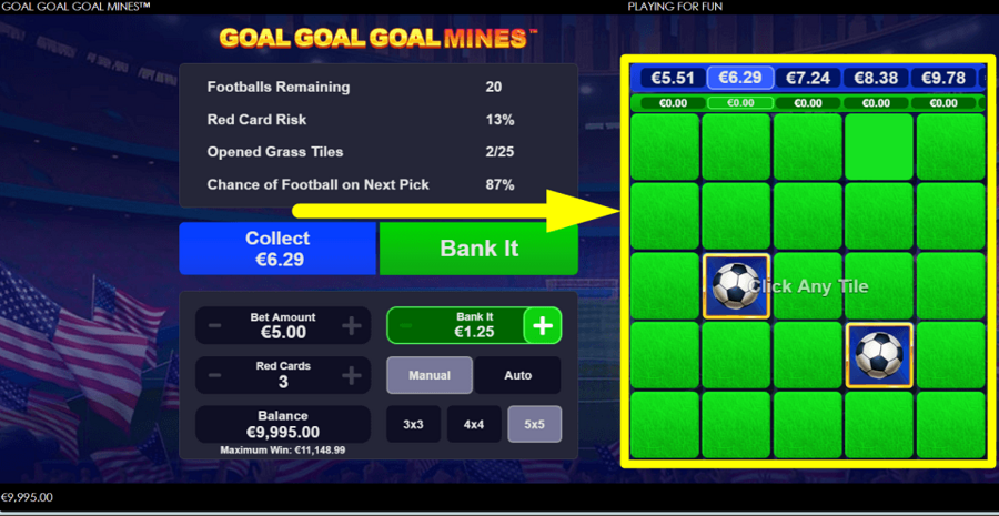 Goal Goal Goal Mines Turn Tiles