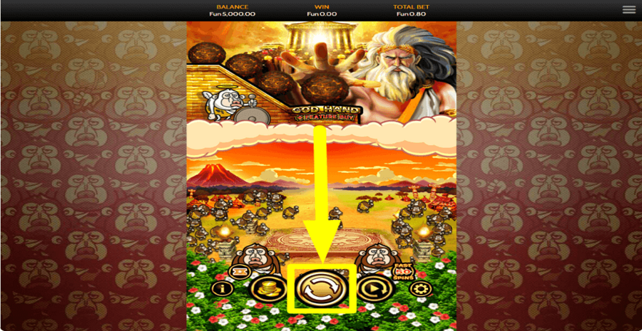 God Hand Feature Buy Spin Button