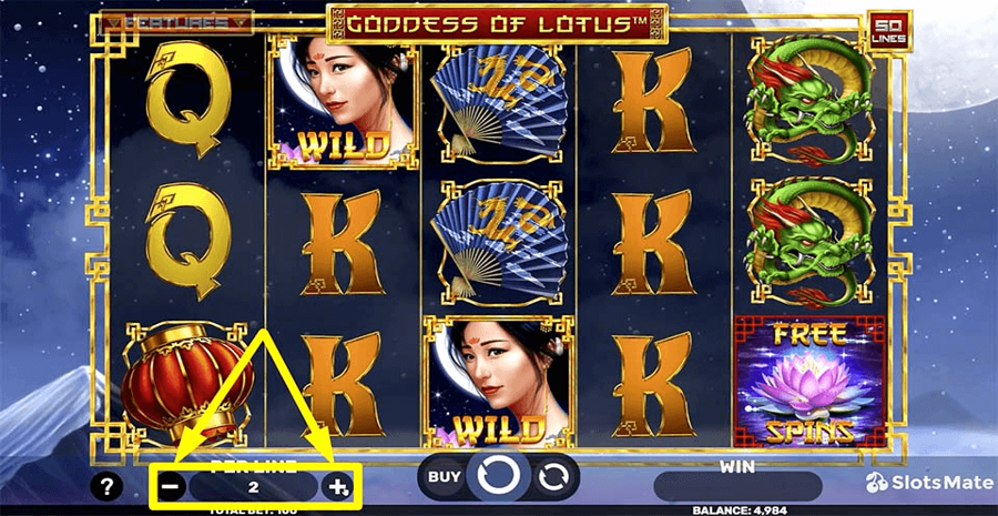 Goddess Of Lotus Choose Bet