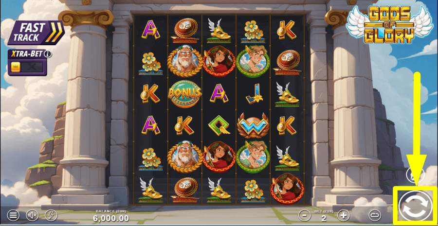 Gods Of Glory Spin Button