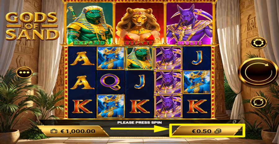 Gods Of Sand Adjust Bet