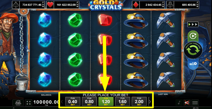 Gold And Crystals Bet Value