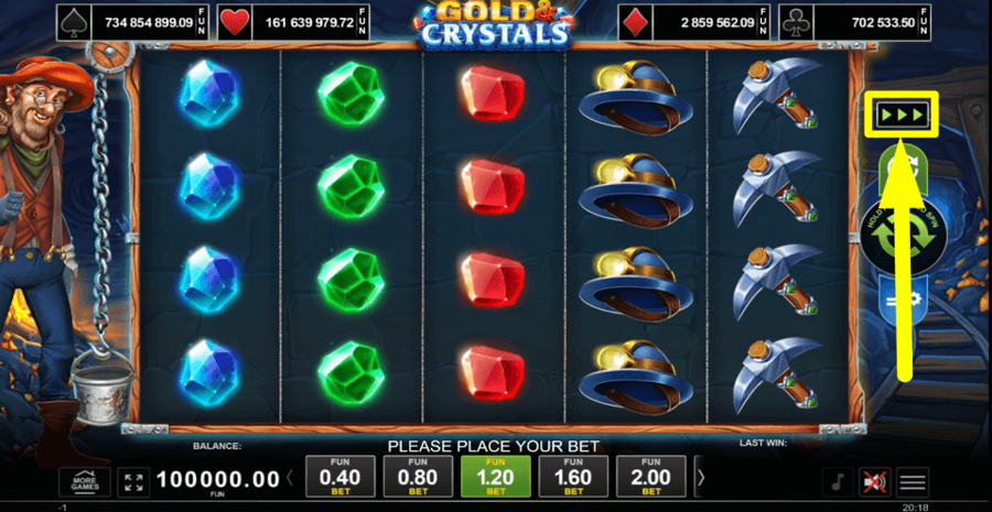 Gold And Crystals Turbo Feature