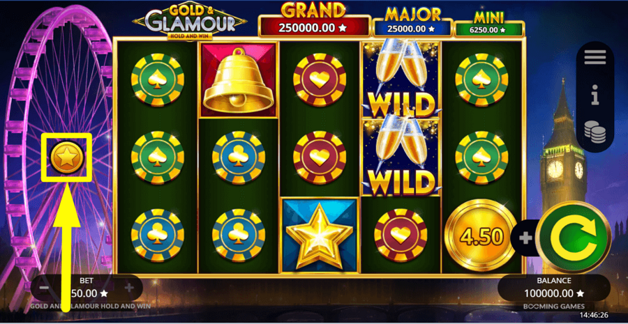 Gold And Glamour Hold And Win Buy Feature