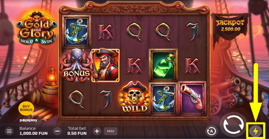 Gold And Glory Hold And Win Turbo Feature