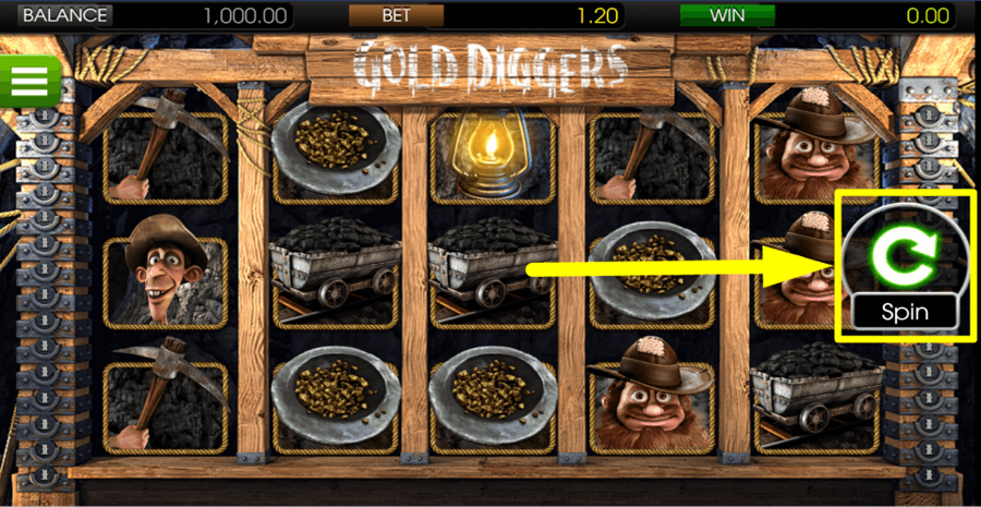 Gold Diggers Spin Button