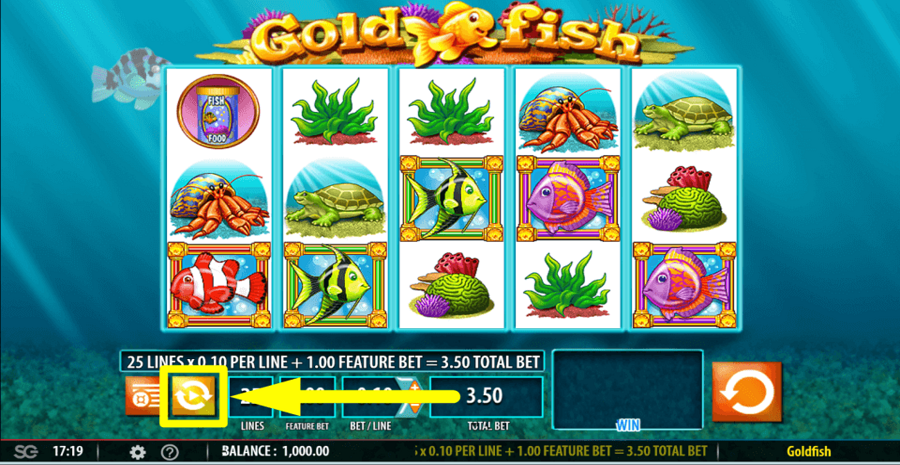 Gold Fish Autoplay Feature