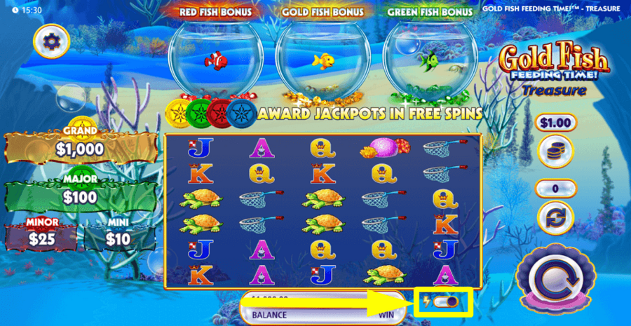 Gold Fish Feeding Time Turbo Feature