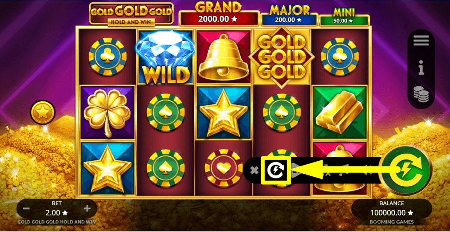 Gold Gold Gold Hold And Win Turbo Feature