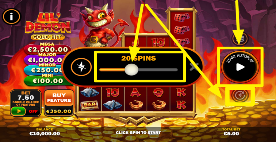 Gold Hit Lil Demon Autoplay Feature