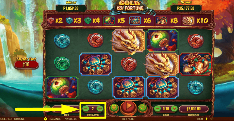 Gold Koi Fortune Bet Value